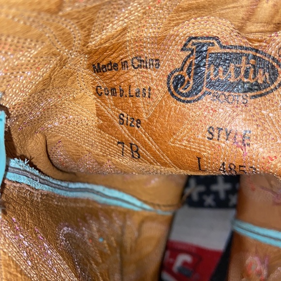 Boots Justin brand size 7B women - Picture 7 of 11